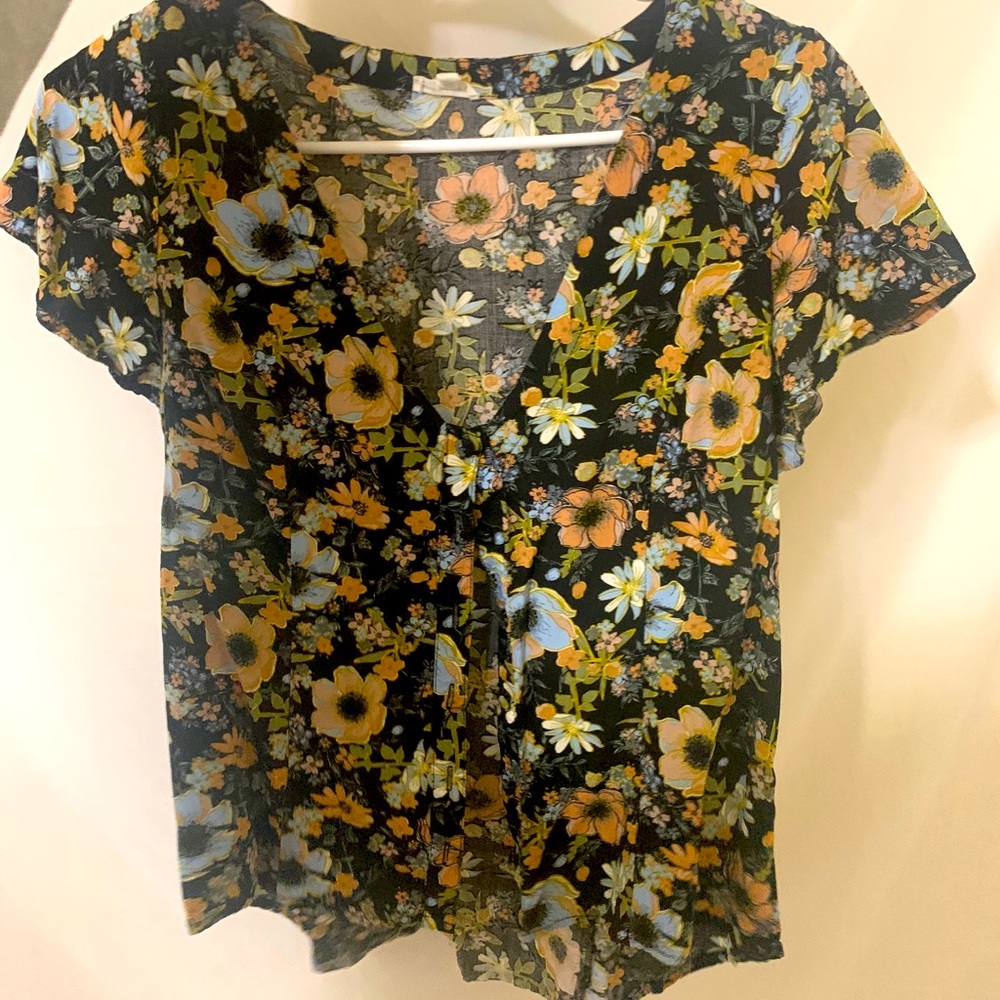 Flower print blouse